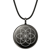 The OneDevice in Black Nickel engraved pendant on black cord