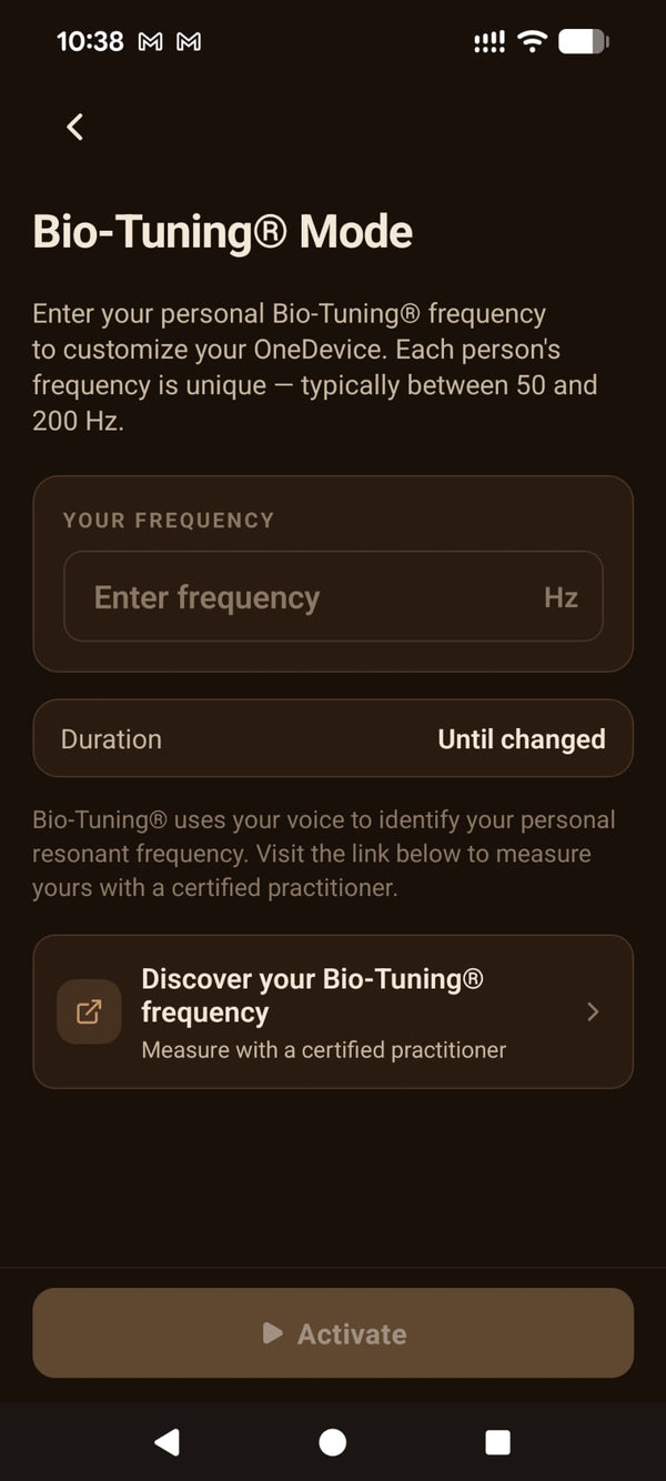 Bio-Tuning&reg; Mode