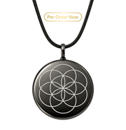 The OneDevice in Black Nickel pendant on black cord, available for pre-order